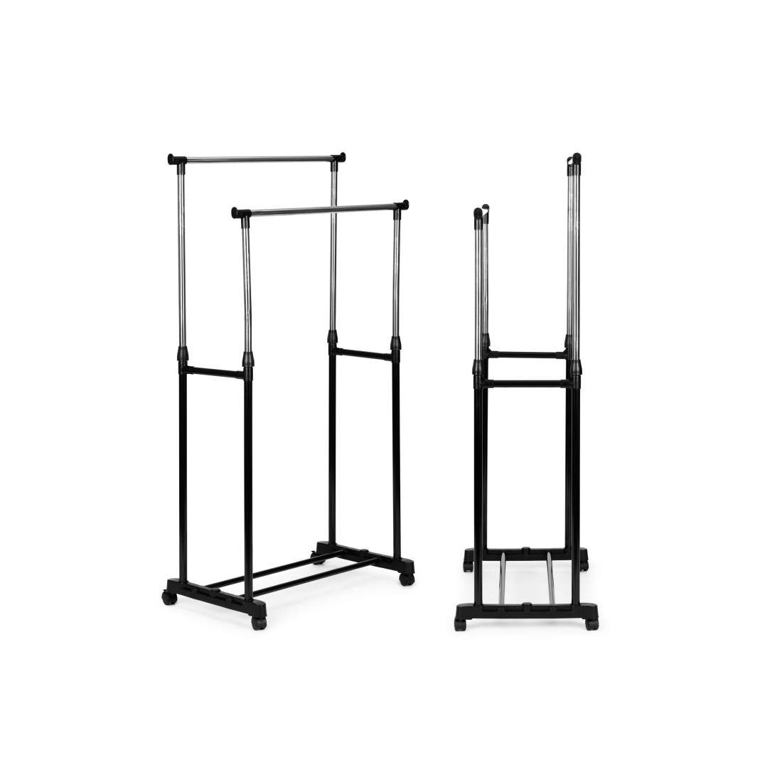 Universal dubbelt fristående klädställ med justerbar höjd, hjul, 2 skenor ModernHome | Mode & Accessoarer - Accessoarer - Paraply | Pryloteket