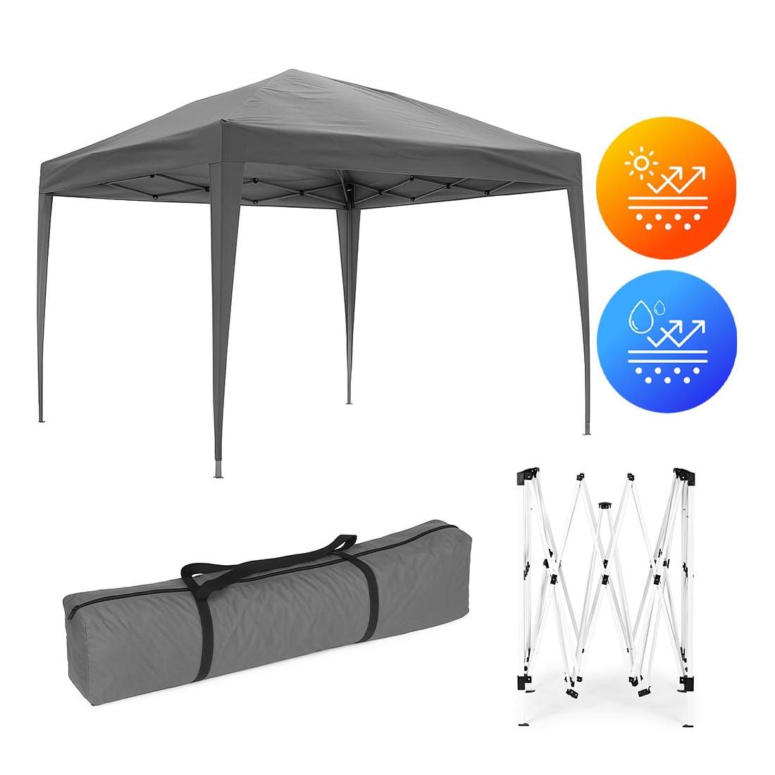 Trädgårdspaviljongtält 3x3 m Pop-up kapell för trädgård eller terrass MultiGarden | Hem & Hobby - Hem & Hushåll - Bygg | Pryloteket