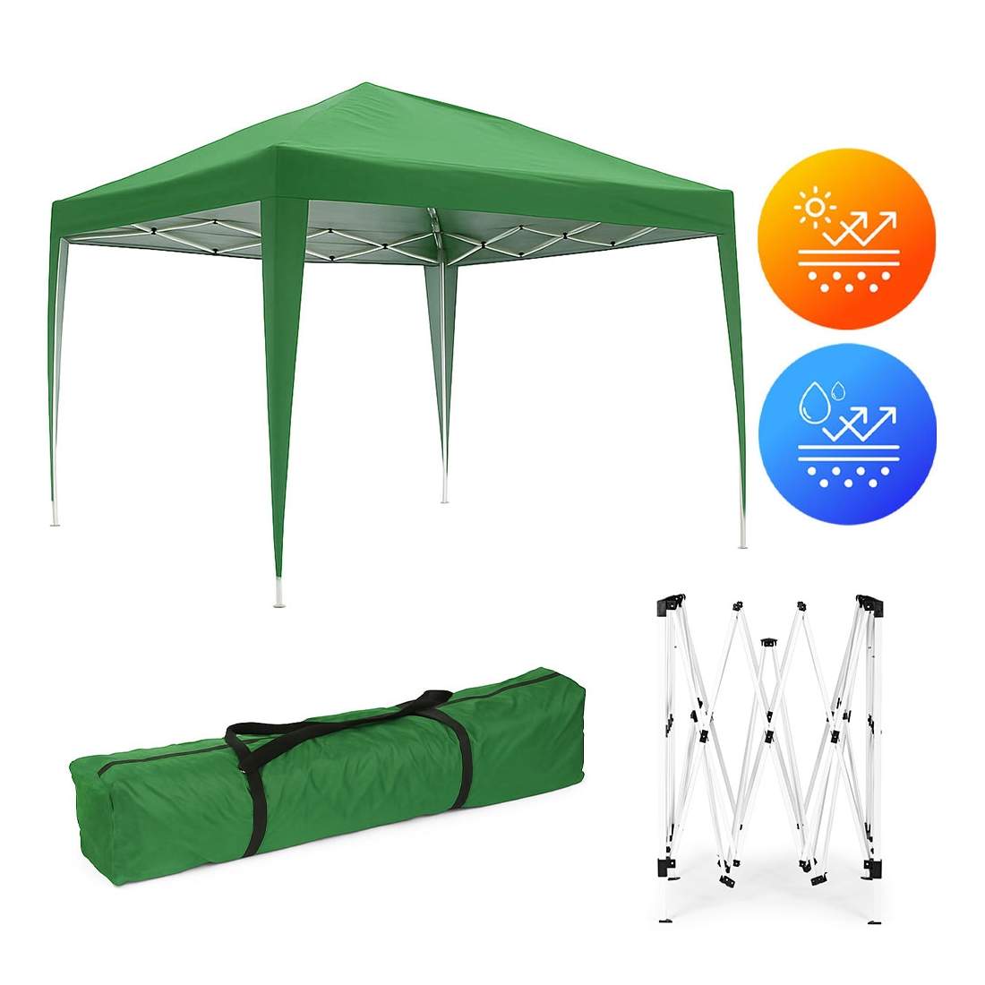 Trädgårdspaviljongtält 3x3 m Pop-up kapell för trädgård eller terrass MultiGarden | Hem & Hobby - Hem & Hushåll - Bygg | Pryloteket