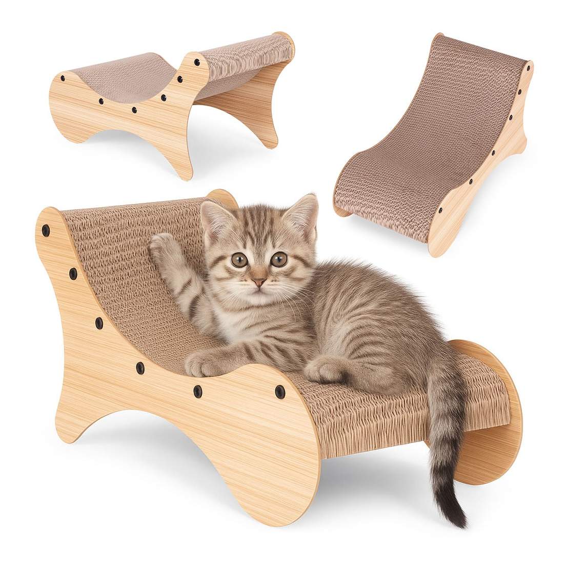 Kartong Cat Scratcher Lounger Bed Petsi | Hem & Hobby - Husdjur | Pryloteket