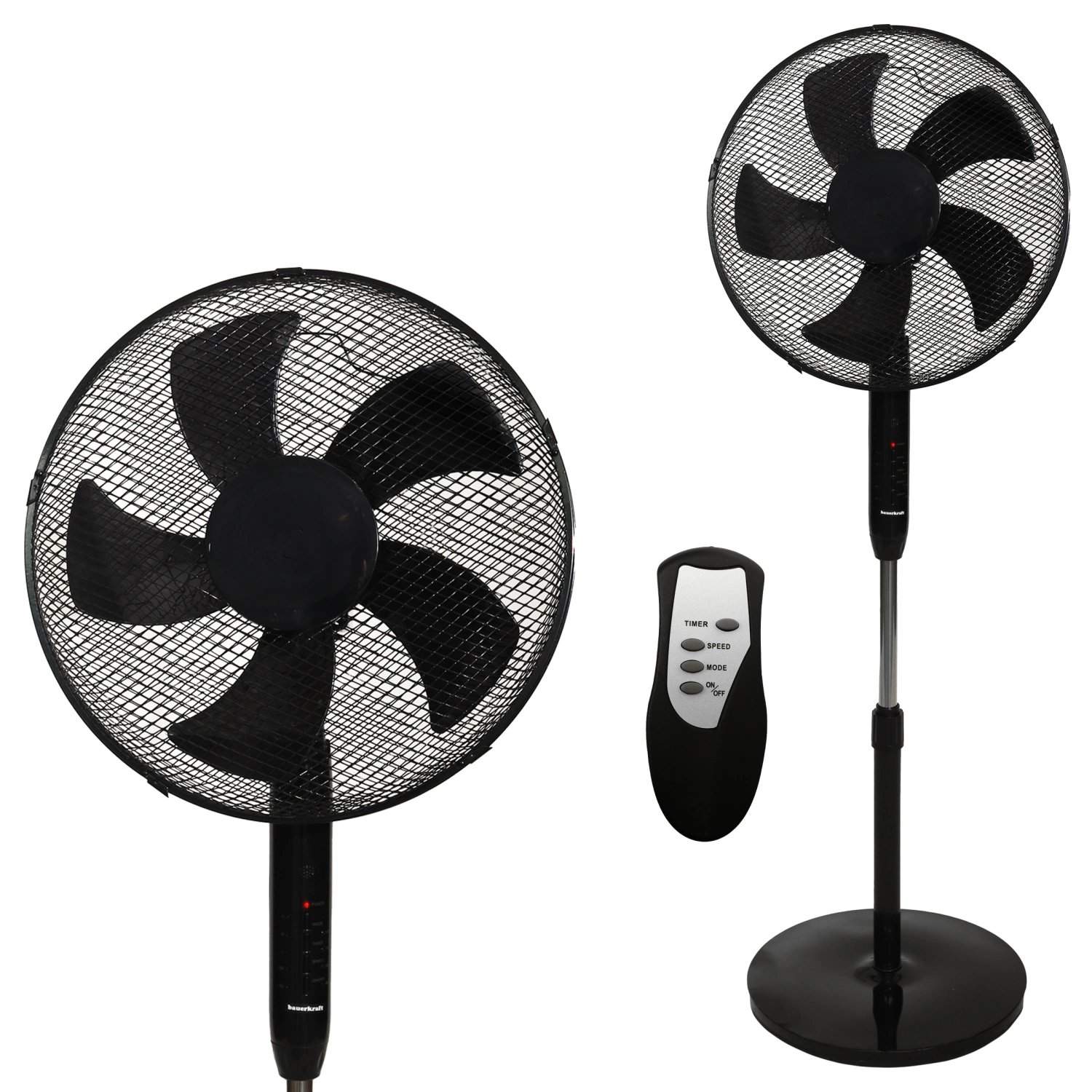 Stående gulvblæser 45W – 3 tilstande, 5 blade, timer, fjernbetjening