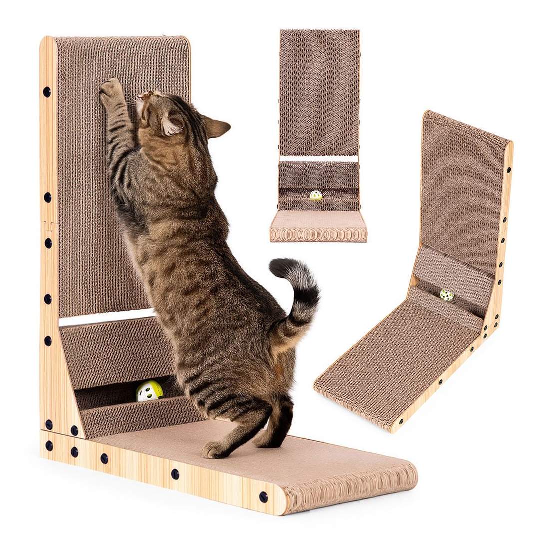 Kartong Corner Cat Scratcher Bed med Toy Petsi | Hem & Hobby - Husdjur | Pryloteket