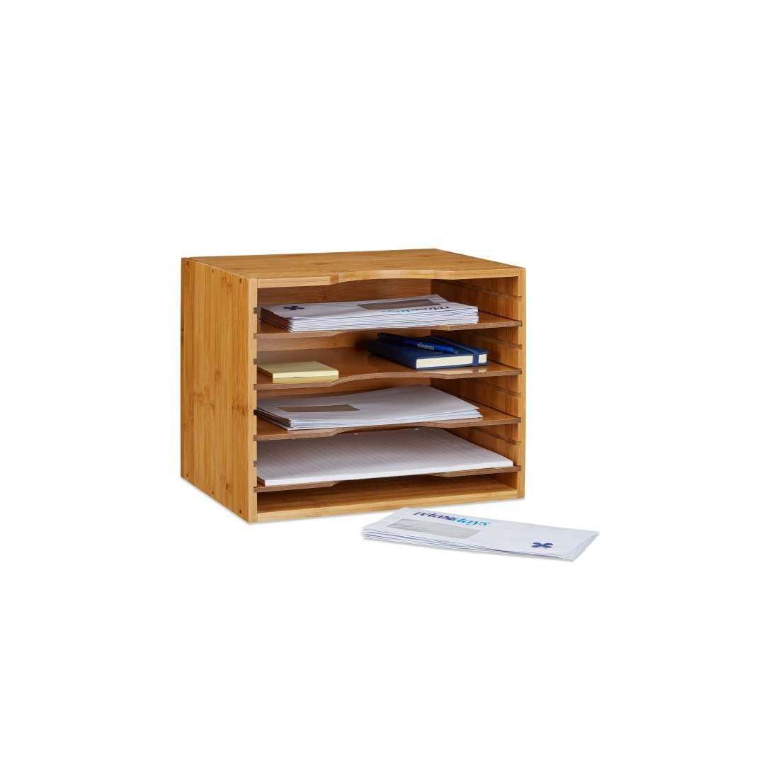 Bambu Organizer Förvaringssystem Skrivbord Organisera dokumentfilställ Ställ kontor | Hem & Hobby | Pryloteket