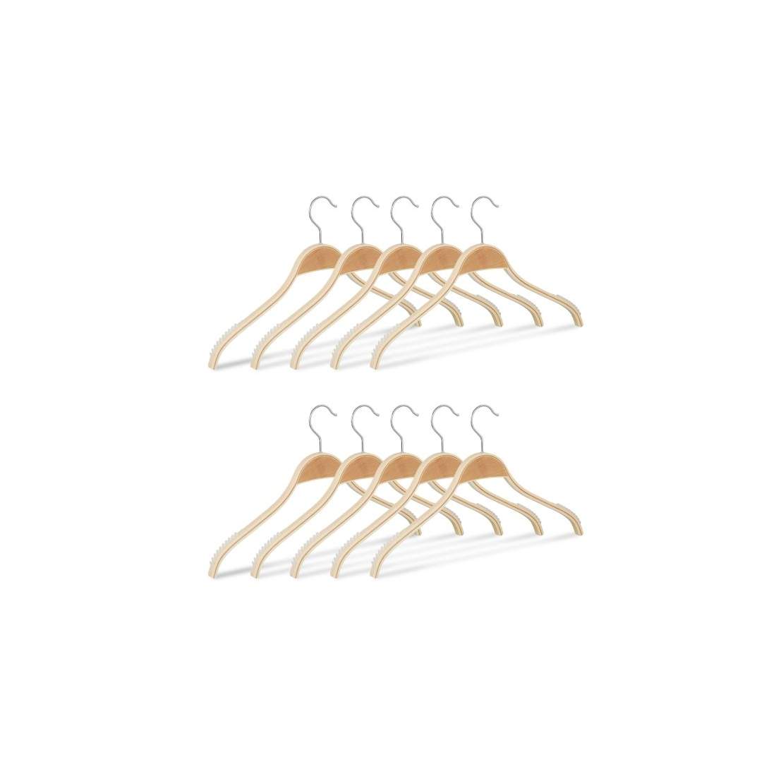 Set med 10 klädhängare av trä | Mode & Accessoarer - Kläder | Pryloteket