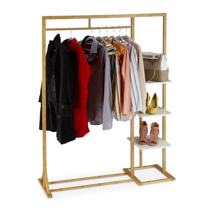 Bambus og MDF knagerække