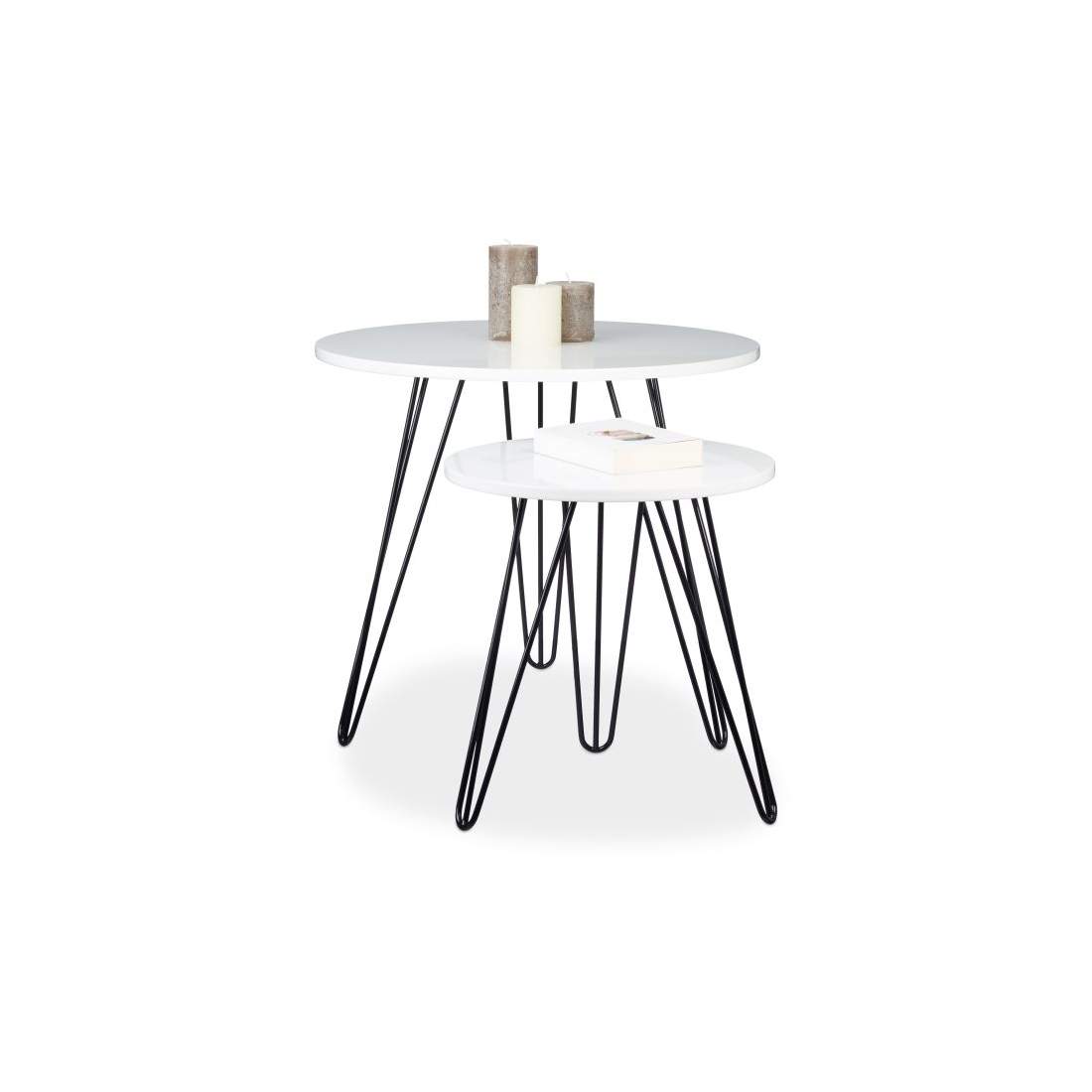 Sidobord vitt set om 2 | Elektronik - Tillbehör Mobil & Surfplatta - Skärmskydd - LG | Pryloteket