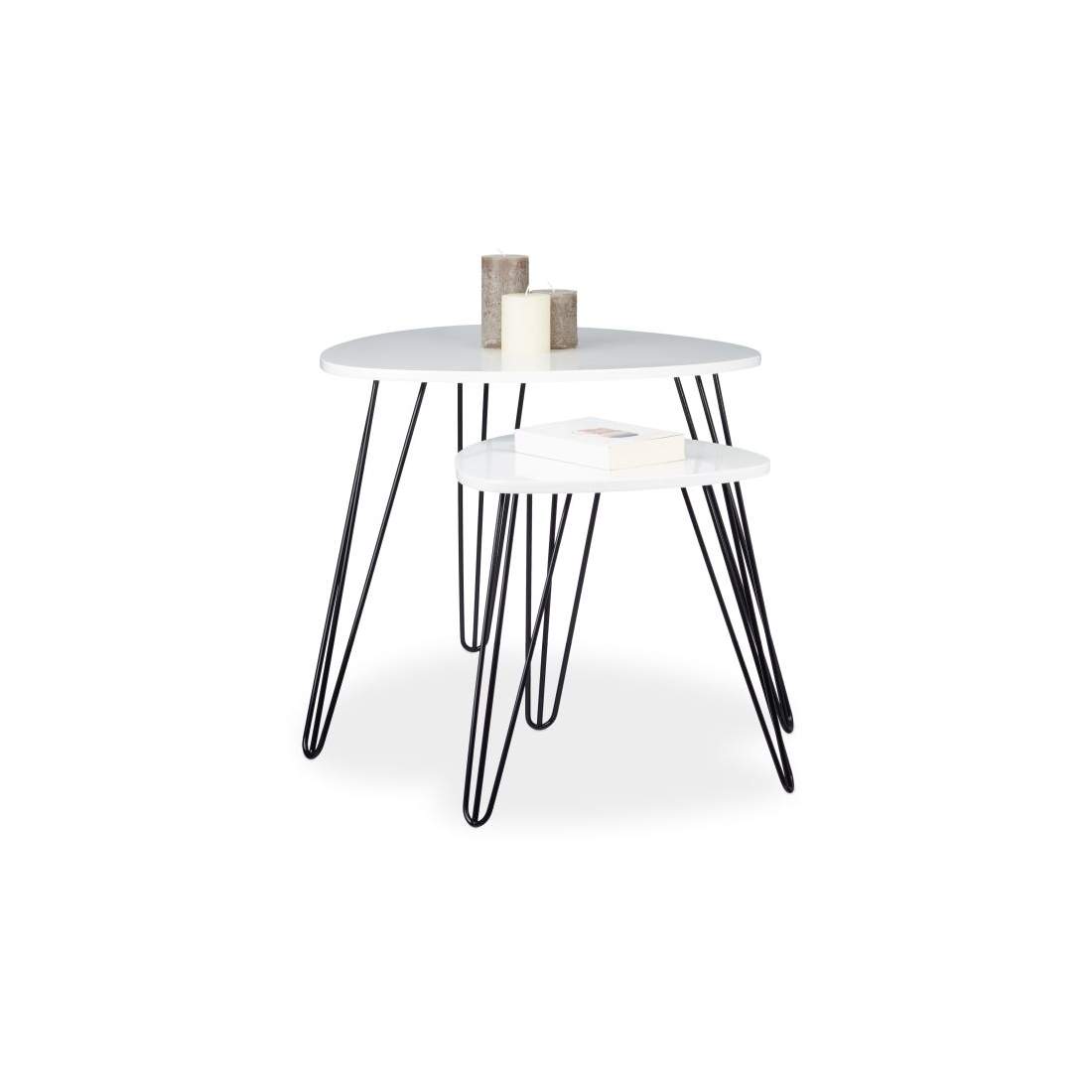 Sidobord vitt set om 2 | Elektronik - Tillbehör Mobil & Surfplatta - Skärmskydd - LG | Pryloteket