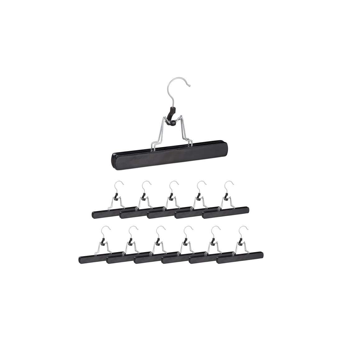 Svart byxhängare med 12 st | Mode & Accessoarer - Kläder | Pryloteket