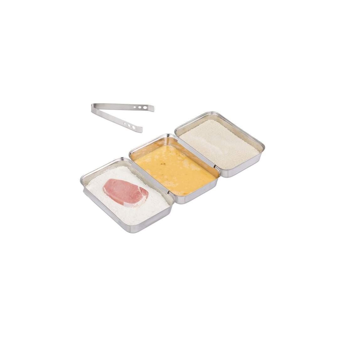 Paneringsbricka Set i rostfritt stål | Hem & Hobby - Hem & Hushåll - Bygg | Pryloteket