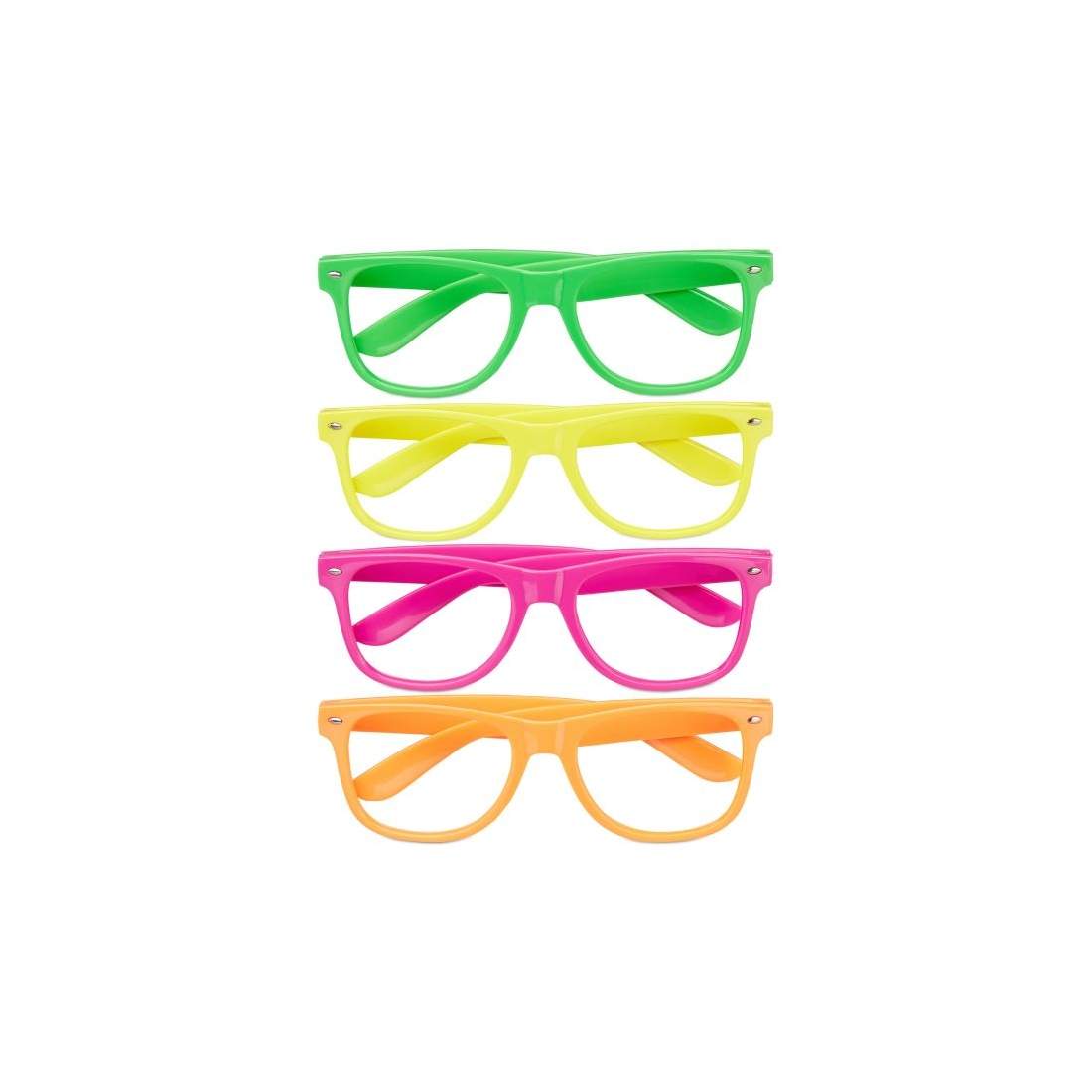 Set med 4 Neon Partyglasögon | Elektronik - Tillbehör Mobil & Surfplatta - Mobiltillbehör - Mobilkablar - Tillbehör | Pryloteket