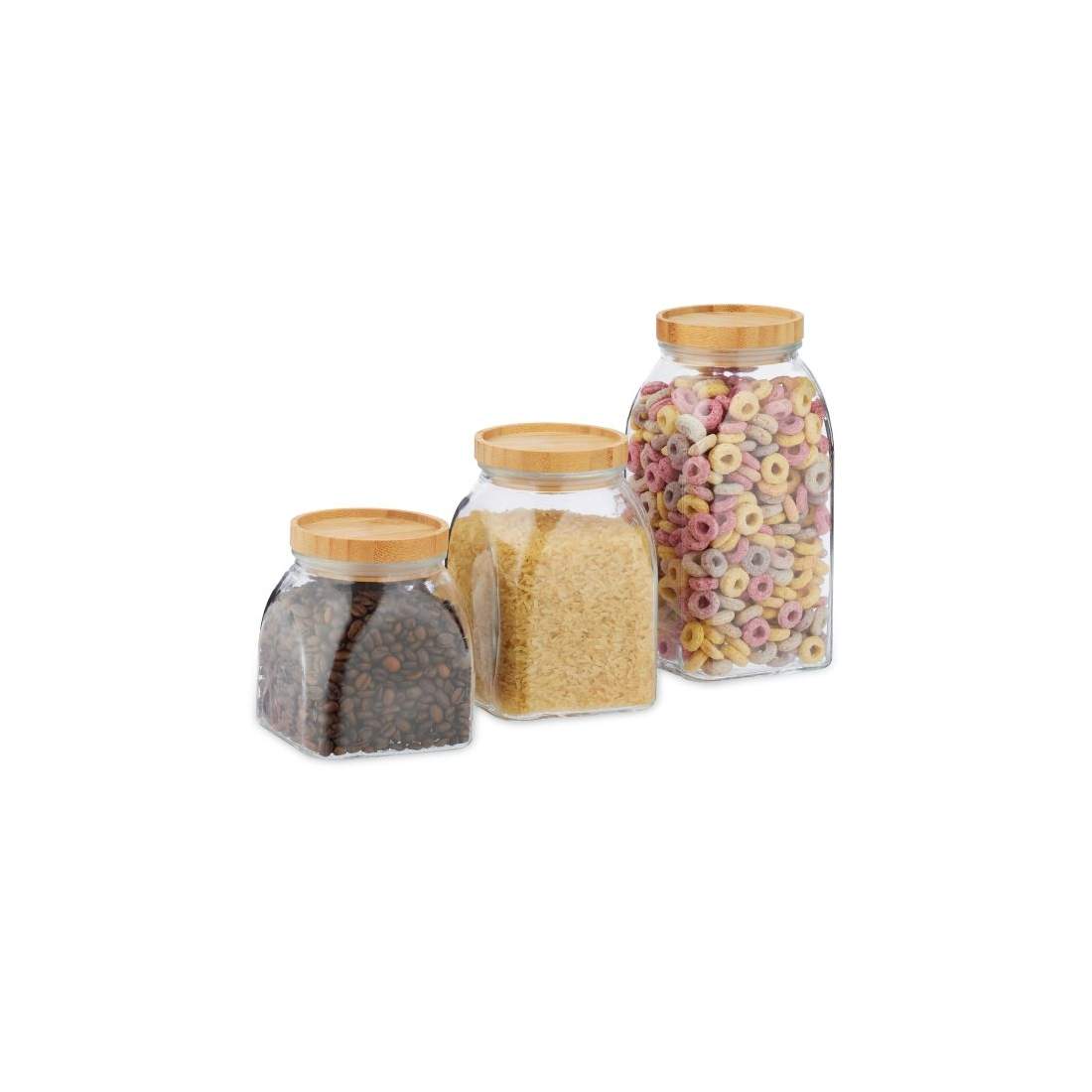 Set med 3 förvaringsburkar | Hem & Hobby - Hem & Hushåll - Kök - Köksförvaring | Pryloteket