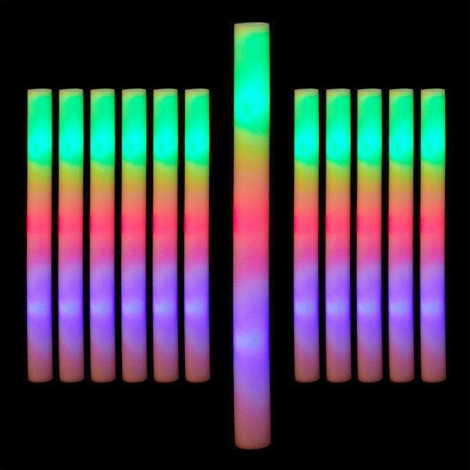 Sæt med 12 LED Glow Sticks