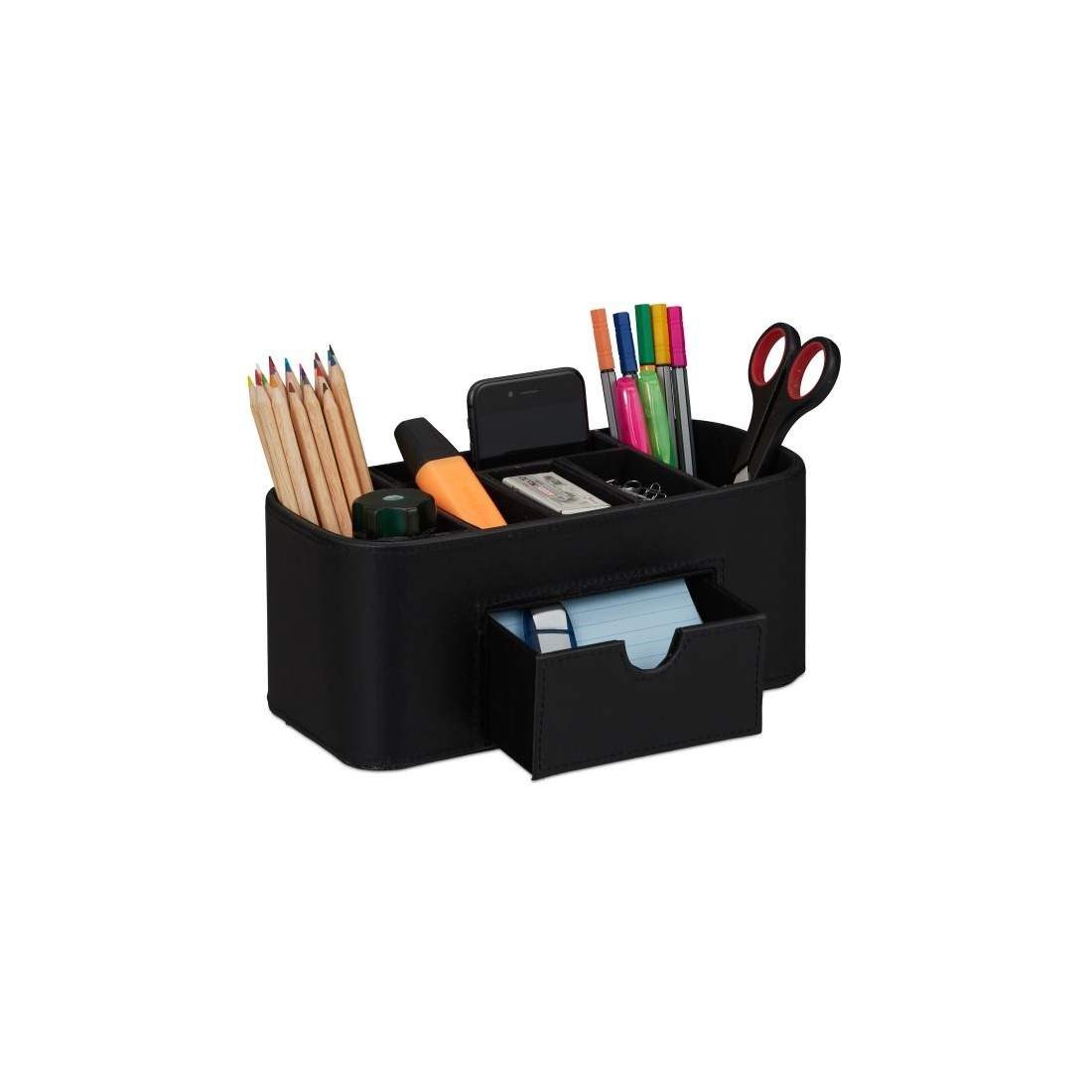 Skrivbordsarrangör i konstläder | Hälsa & Skönhet - Smink & Tillbehör - Smink | Pryloteket