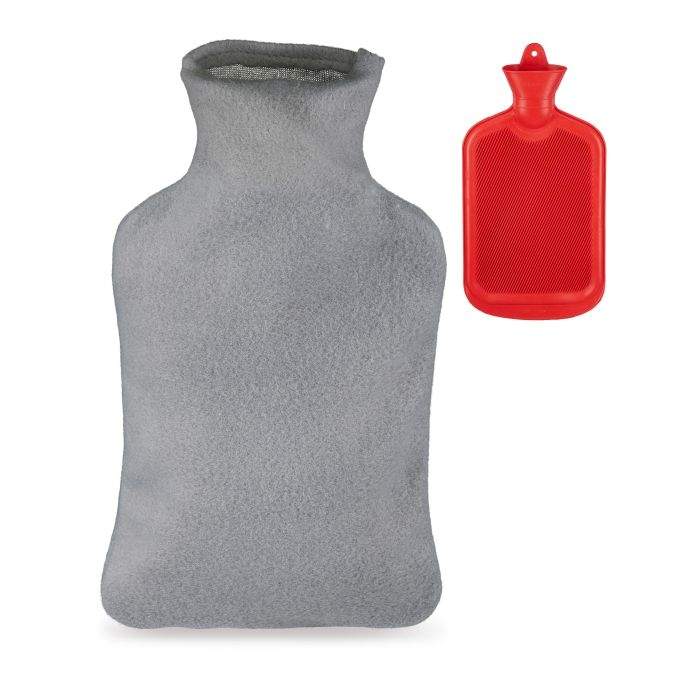 Rødglødende vandflaske med gråt låg