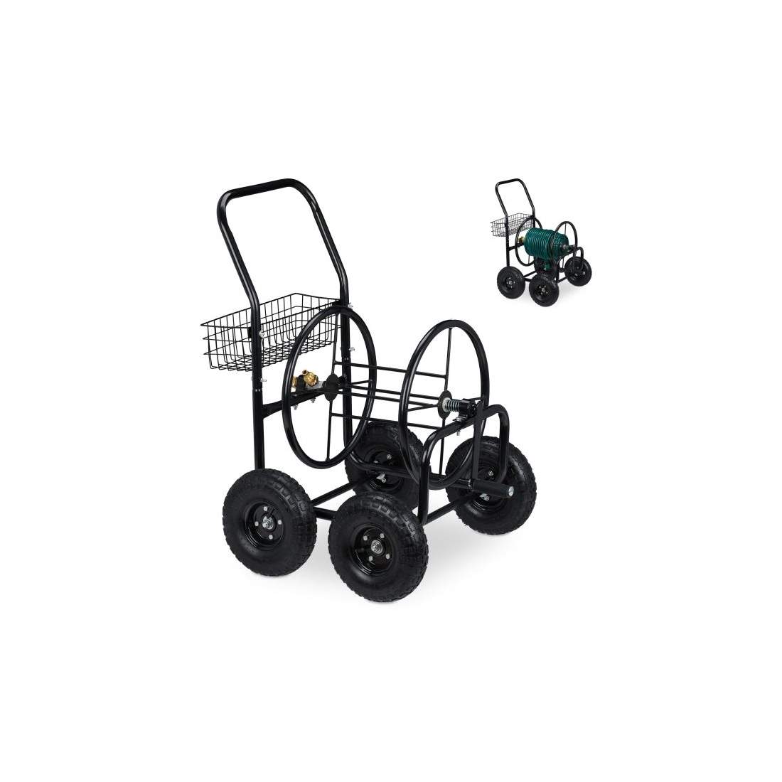 Svart 4-hjuls slangvagn | Hem & Hobby | Pryloteket