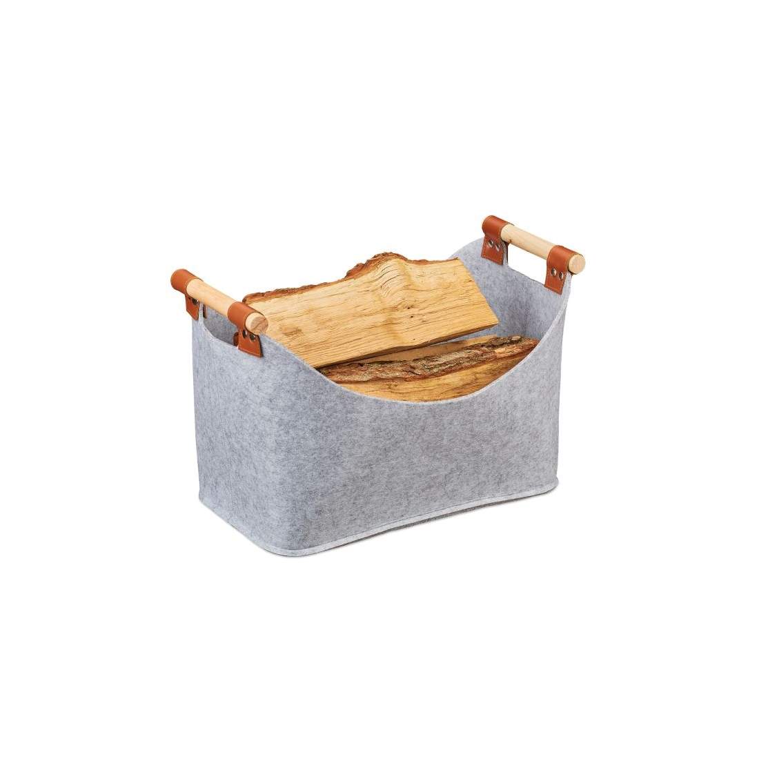 Filtväska med trähandtag