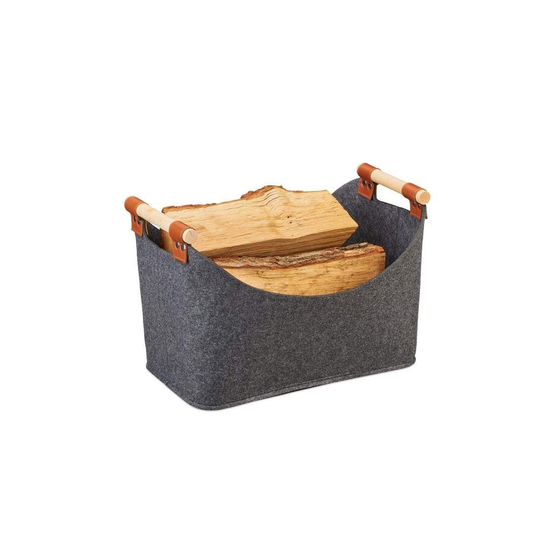 Filtväska med trähandtag