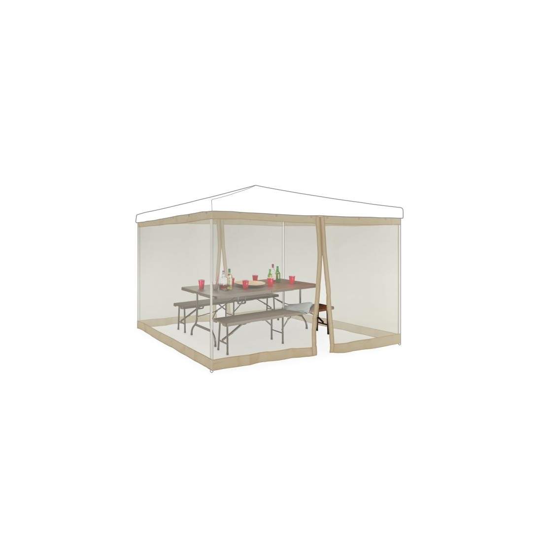 Myggnät för 3x3m Pavilion Beige | Hem & Hobby - Hem & Hushåll - Kök - Köksredskap - Lock | Pryloteket