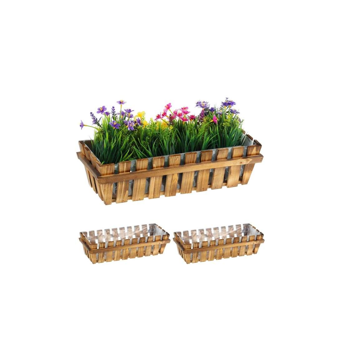 3x Blomlådor i trästaketlook | Hem & Hobby - Hem & Hushåll - Balkong | Pryloteket