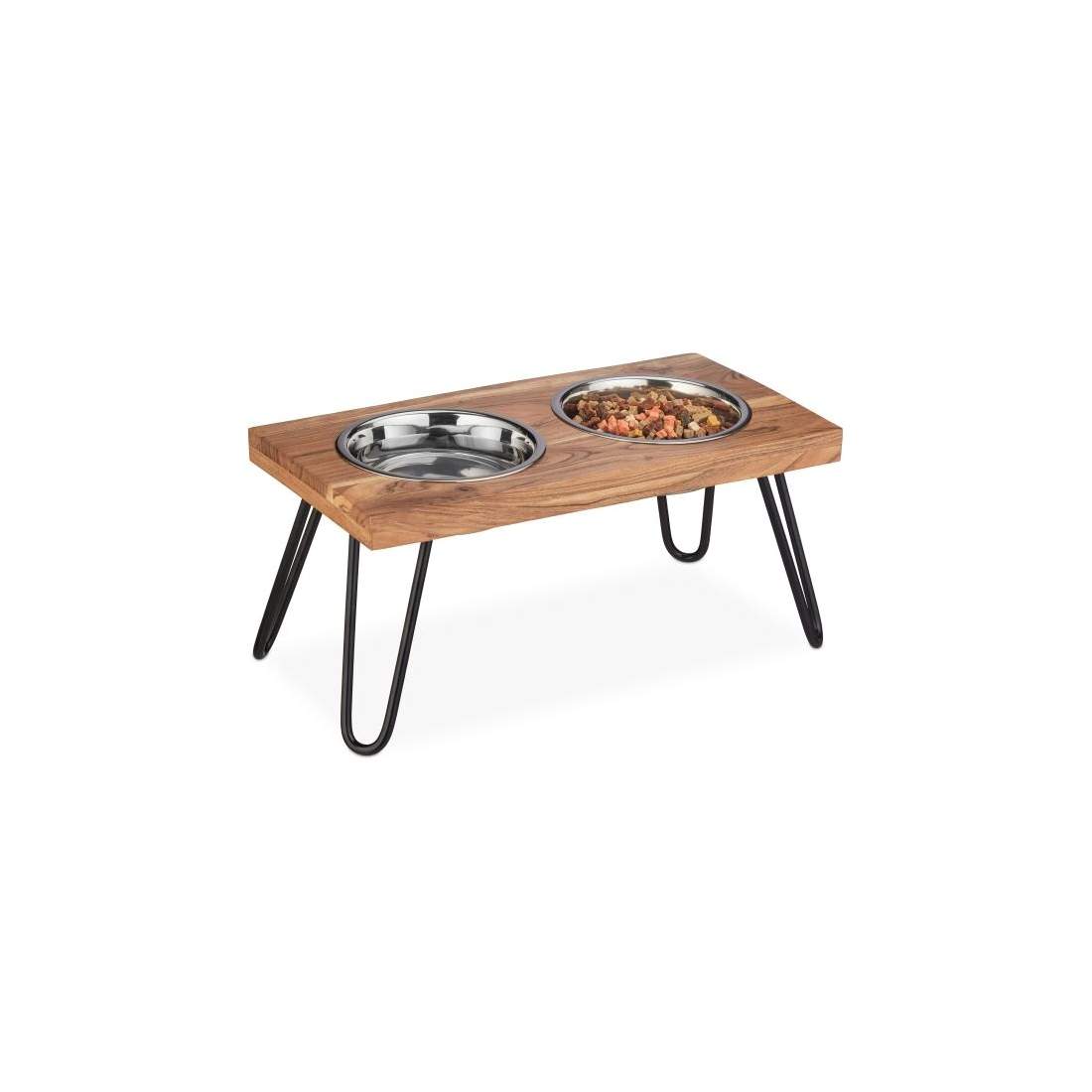 Upphöjd XL hundskål gjord av akaciaträ | Hem & Hobby - Husdjur - Hund - Hundskålar | Pryloteket