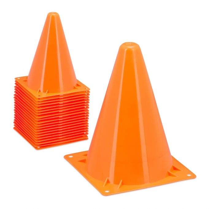 Sæt med 20 orange sportskegler