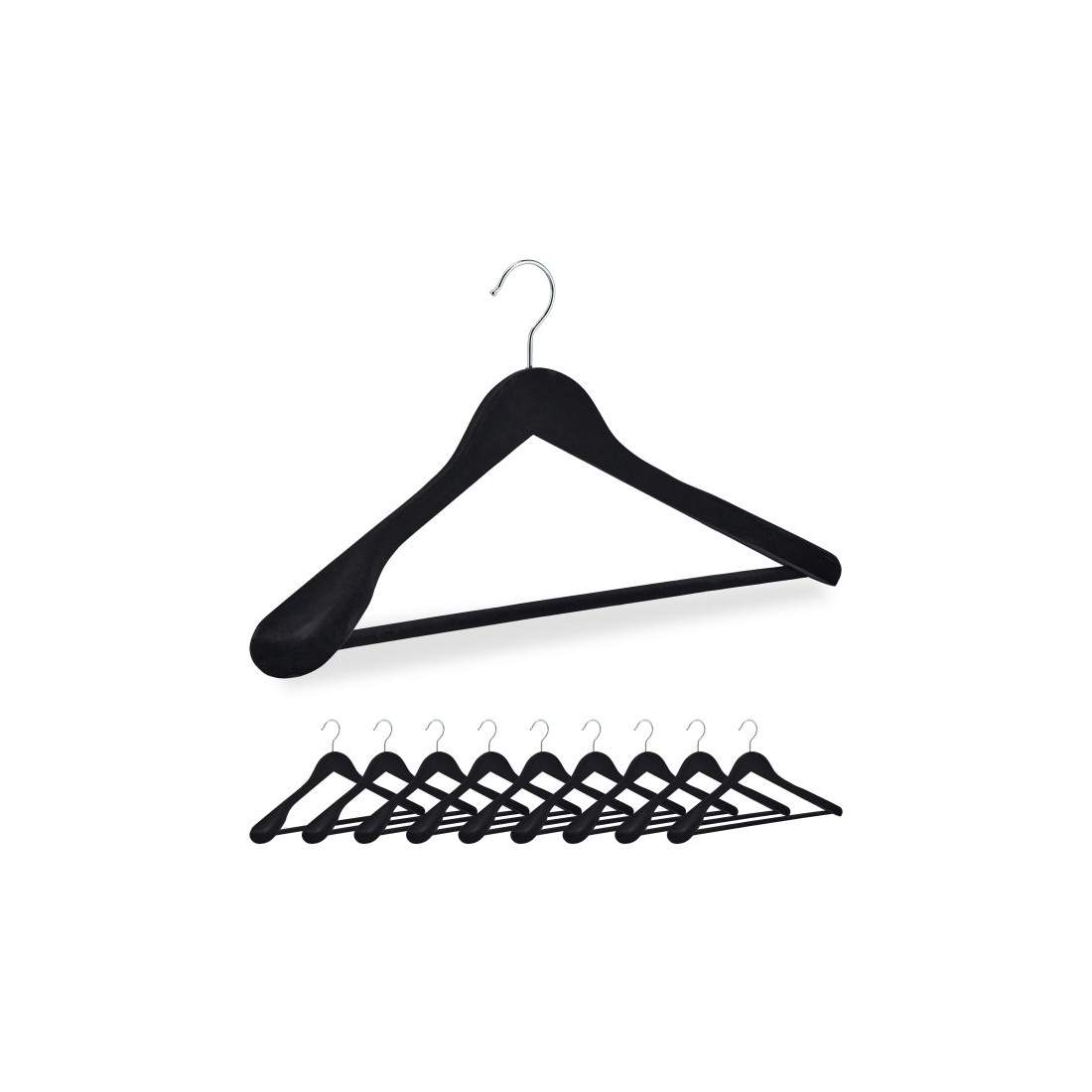 Klädhängare i sammet om 10 st | Mode & Accessoarer - Kläder | Pryloteket