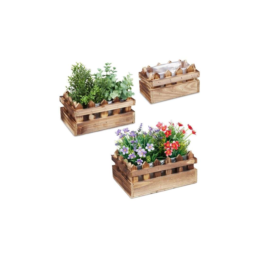 Blomkrukor med dekorativt staket | Hem & Hobby - Hem & Hushåll - Balkong | Pryloteket