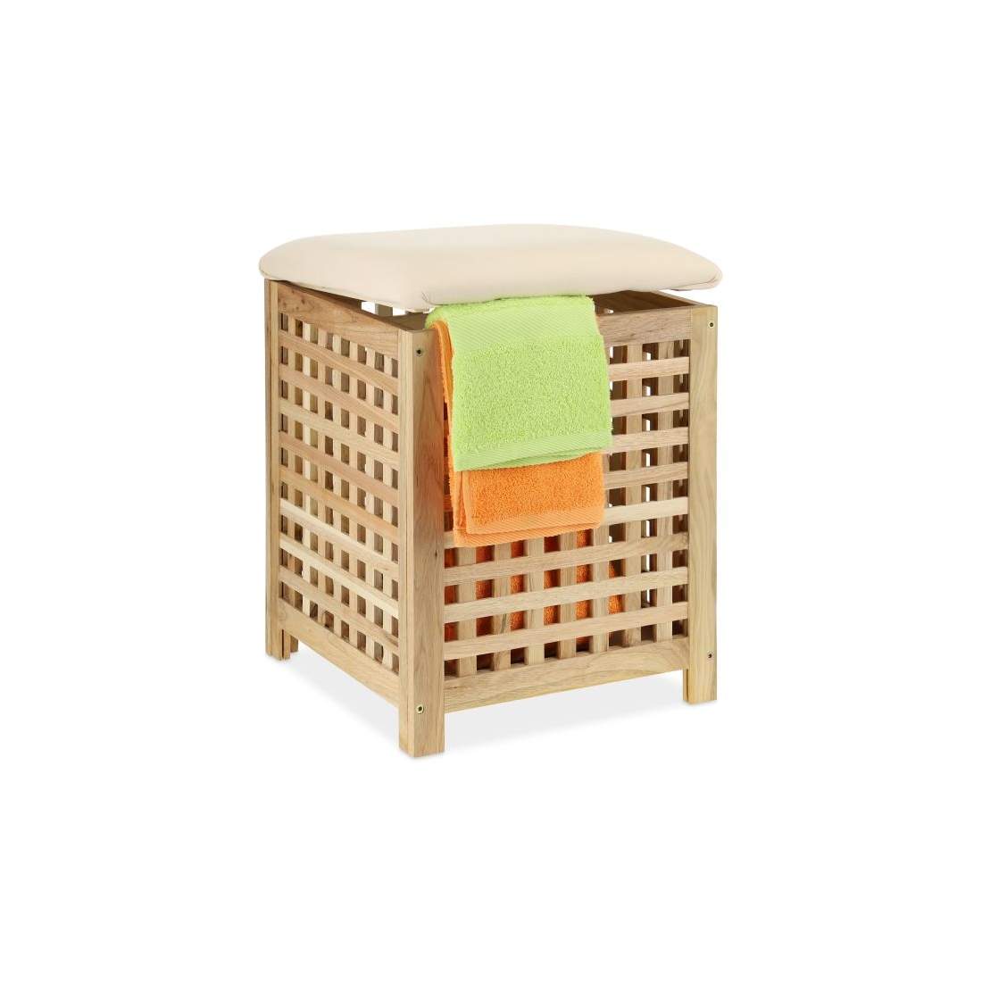 Tvättkorg med sits valnöt | Hem & Hobby - Hem & Hushåll - Textil - Handdukar | Pryloteket