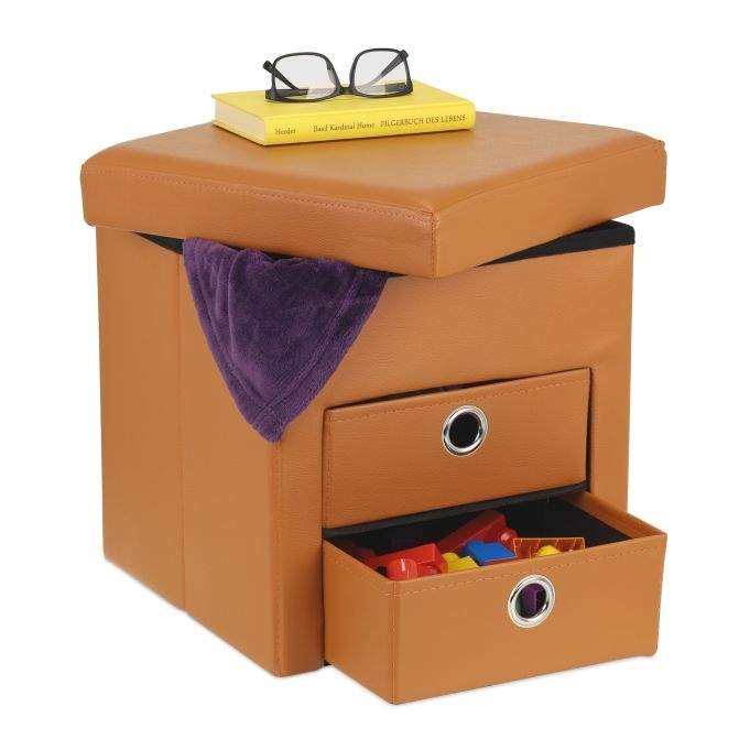 Opbevaringspuff med skuffer