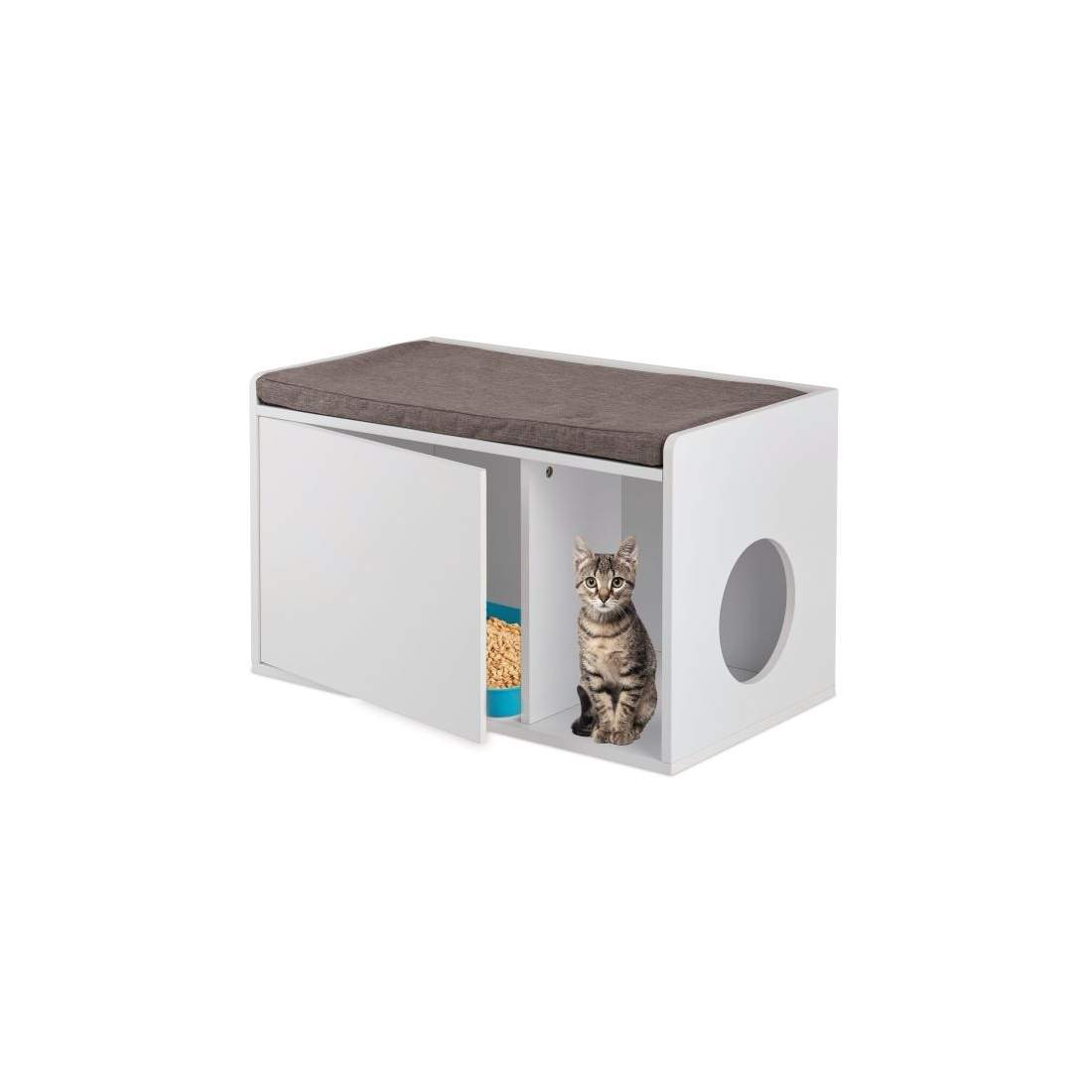 Kattskräpskåp med bänk | Hem & Hobby - Husdjur | Pryloteket