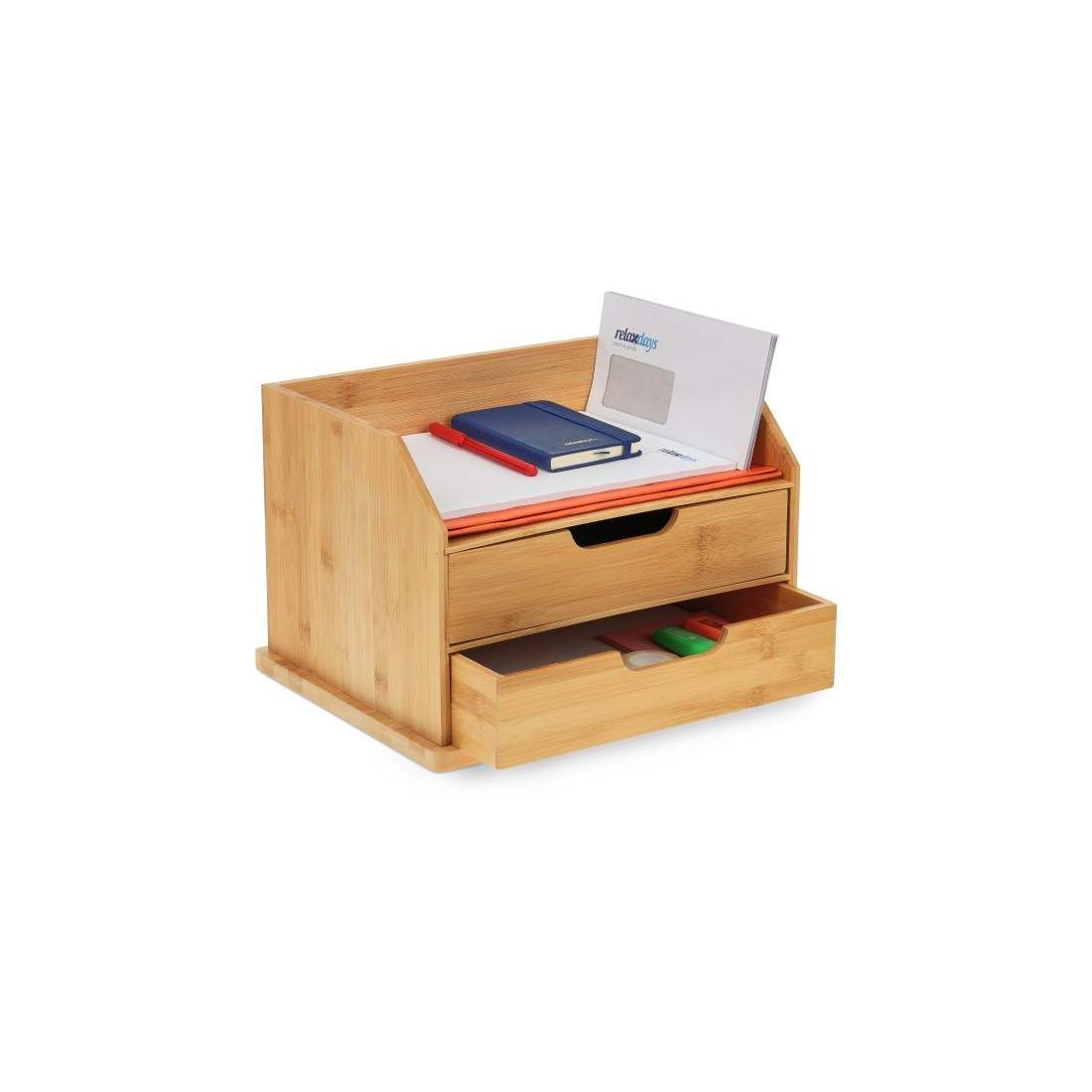 Bambu skrivbordsarrangör med lådor | Mode & Accessoarer - Smycken, Smyckesset & Tillbehör - Ringar | Pryloteket