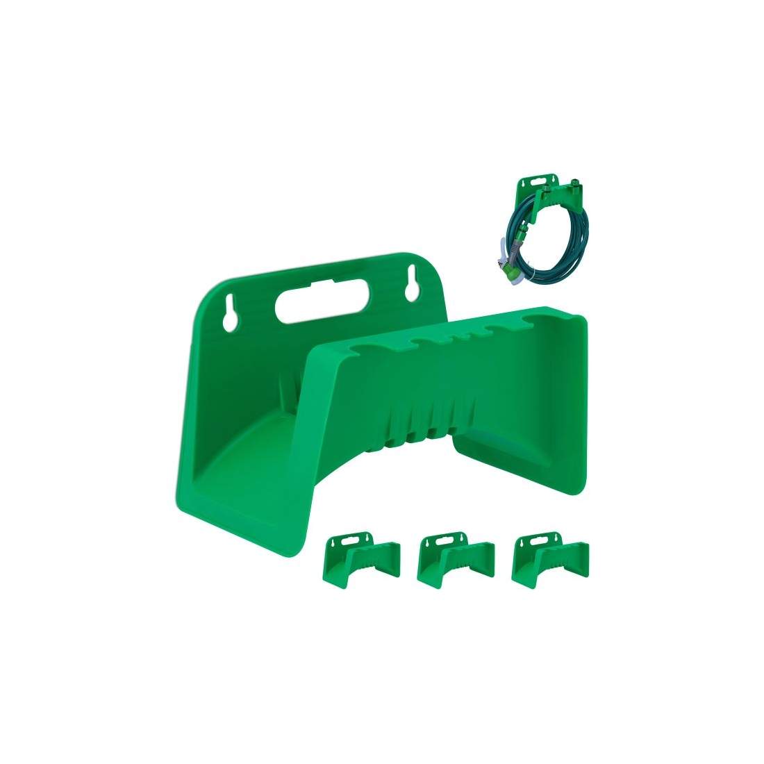 Set med 4 slanghållare i grönt | Elektronik - Tillbehör Mobil & Surfplatta - Mobiltillbehör - Mobilkablar - Tillbehör | Pryloteket