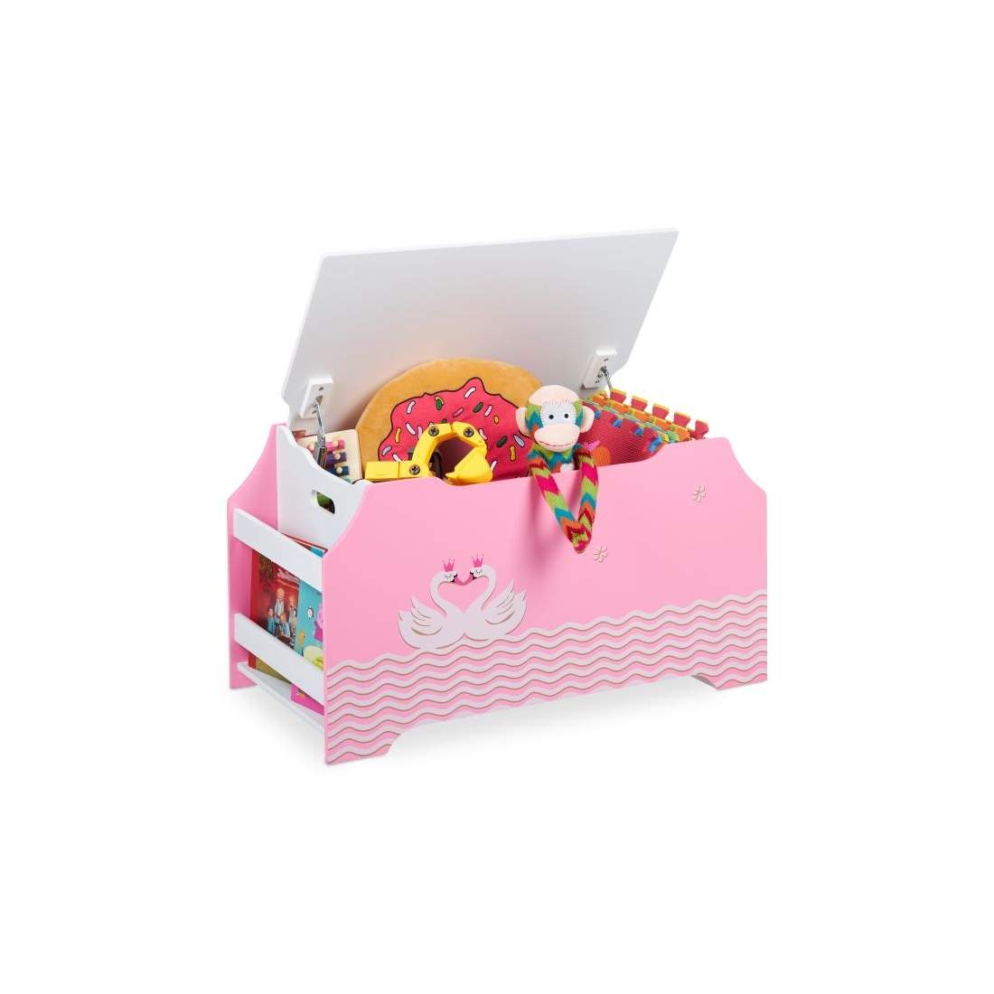 Rosa leksakskrin med två svanar | Leksaker & Spel - Leksaker | Pryloteket