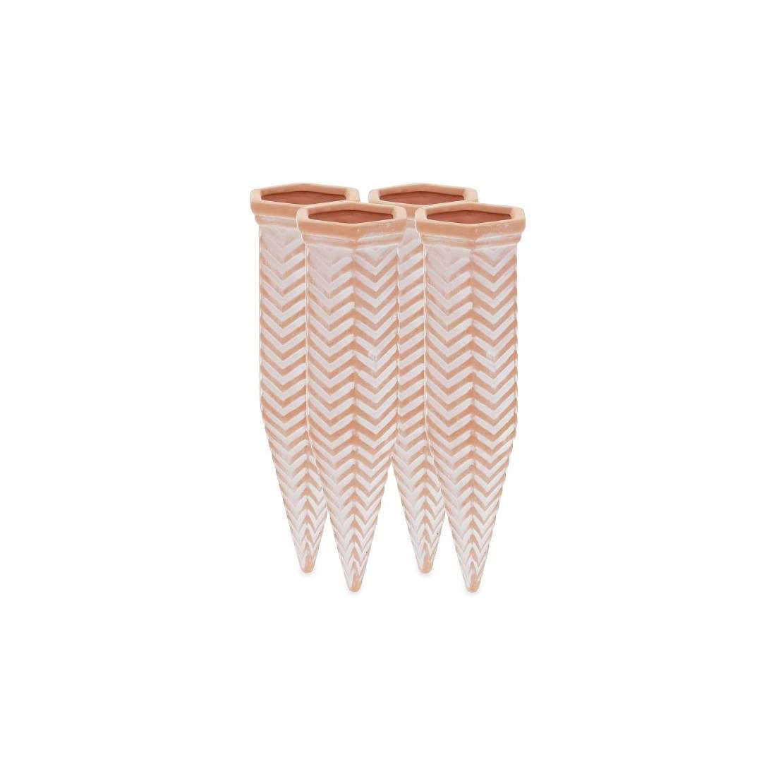 Set med 4 Clay Watering Spikes Zig-Zag | Mode & Accessoarer - Kläder - Skor | Pryloteket