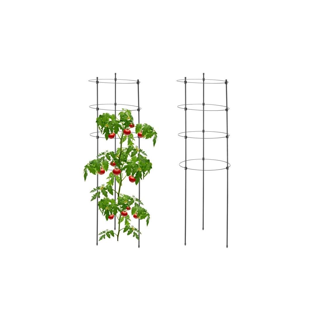 2x växtstöd med ringar, 90 cm | Hem & Hobby - Hem & Hushåll - Balkong | Pryloteket