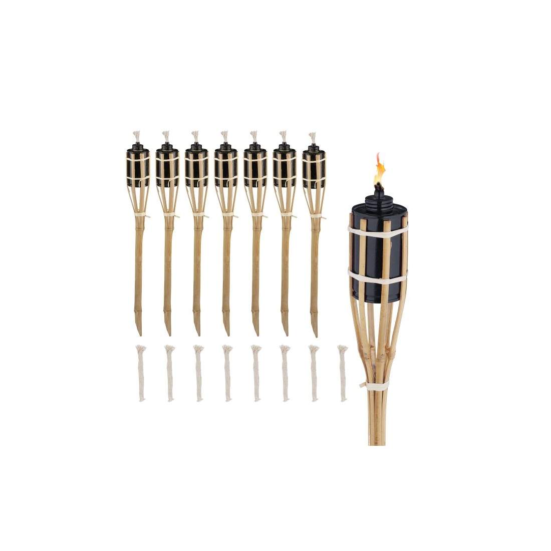 Set med 8 trädgårdsfacklor 50cm | Sport & Fritid - Friluftsliv & Camping - Belysning - Ficklampor | Pryloteket