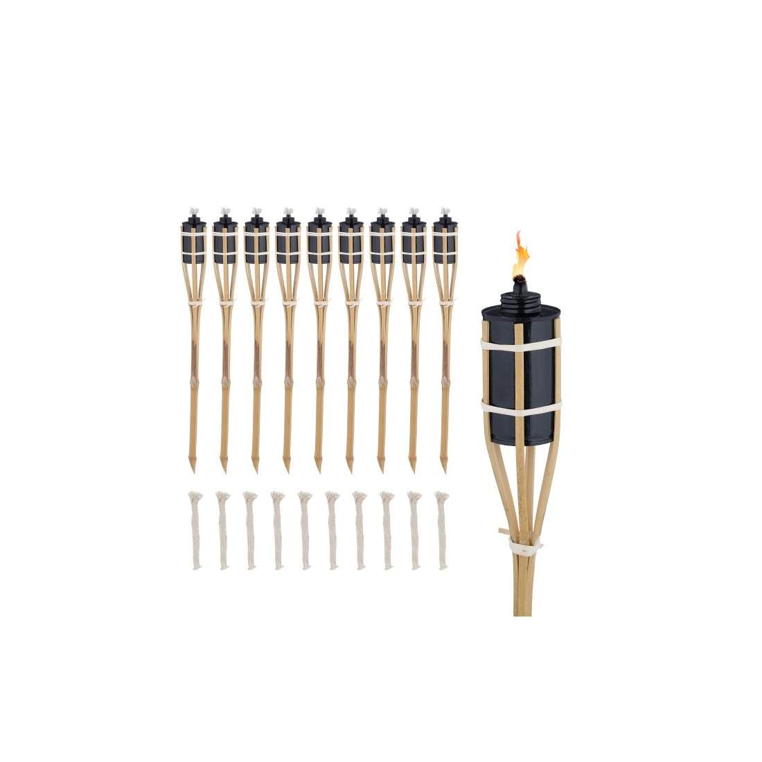 Set med 10 trädgårdsfacklor 60cm | Sport & Fritid - Friluftsliv & Camping - Belysning - Ficklampor | Pryloteket