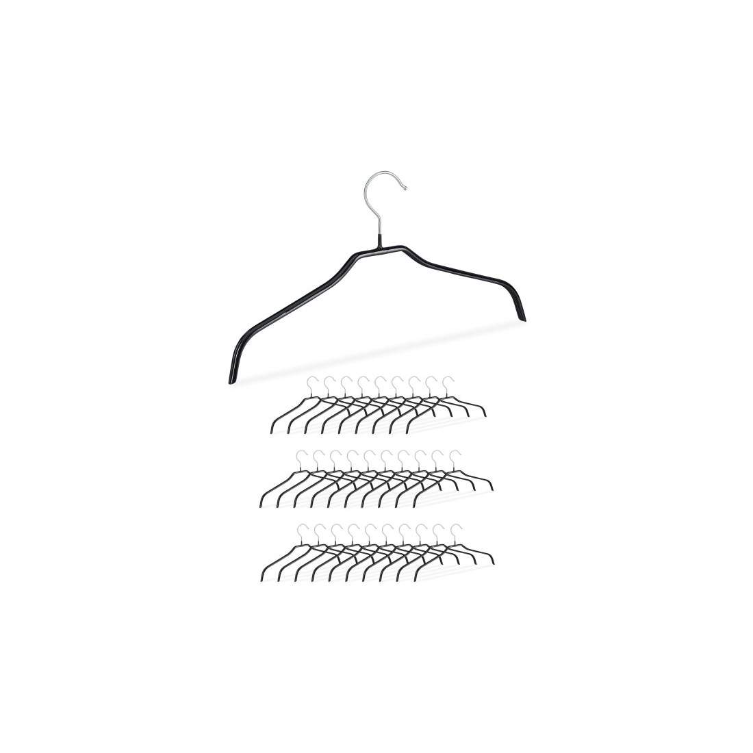 Halkfri klädhängare Set Svart | Mode & Accessoarer - Kläder | Pryloteket