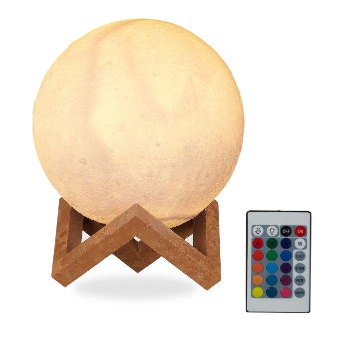 Månelampe 3D Farveskiftende