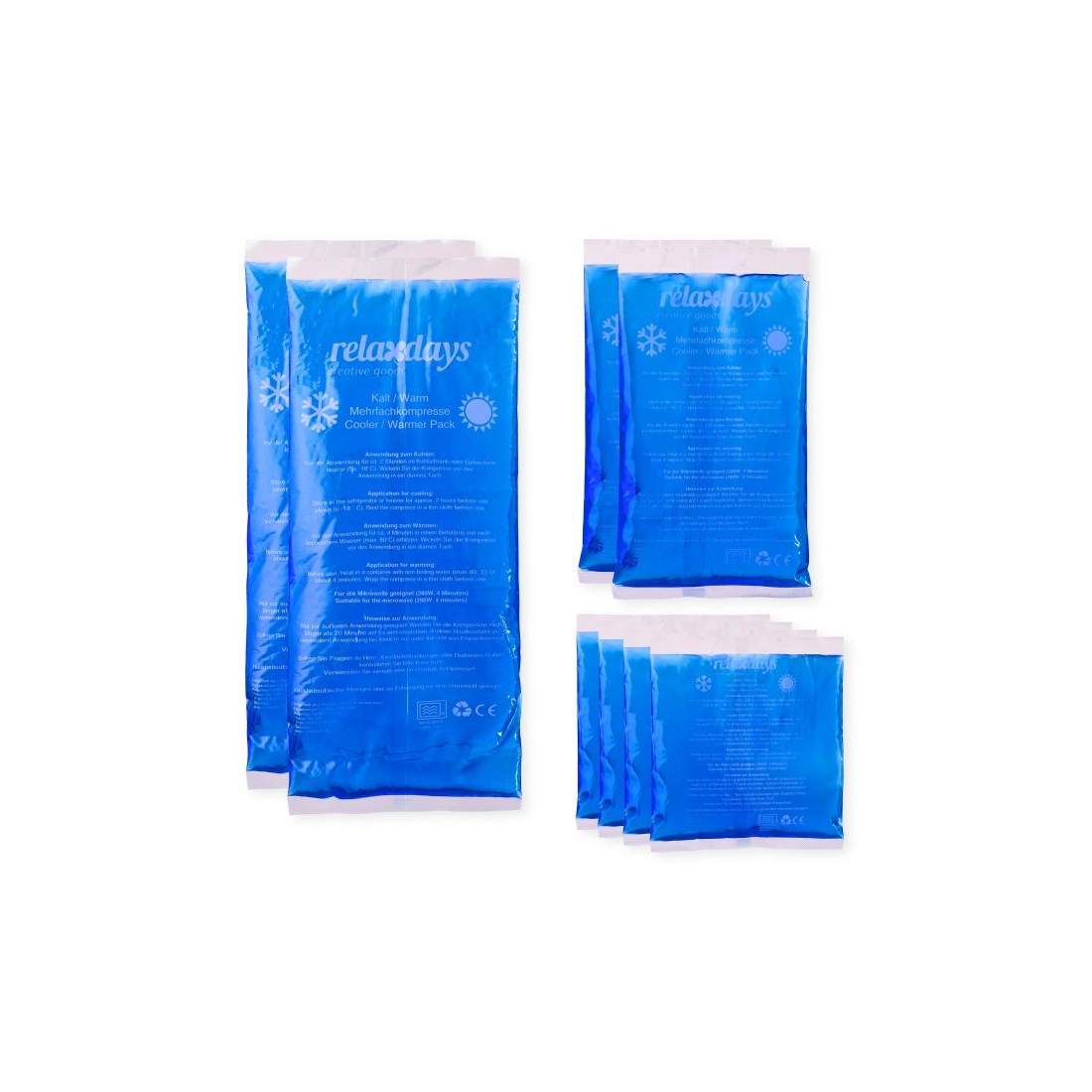 Kalla gelpaket uppsättning om 8 | Sport & Fritid - Friluftsliv & Camping - Överlevnads- & Nödutrustning - Första Hjälpen | Pryloteket