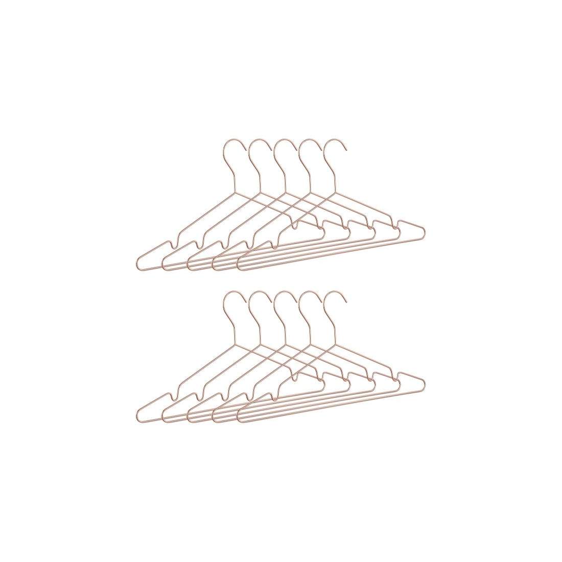 Set med 10 rosé-gyllene klädhängare | Mode & Accessoarer - Kläder - Klänningar | Pryloteket
