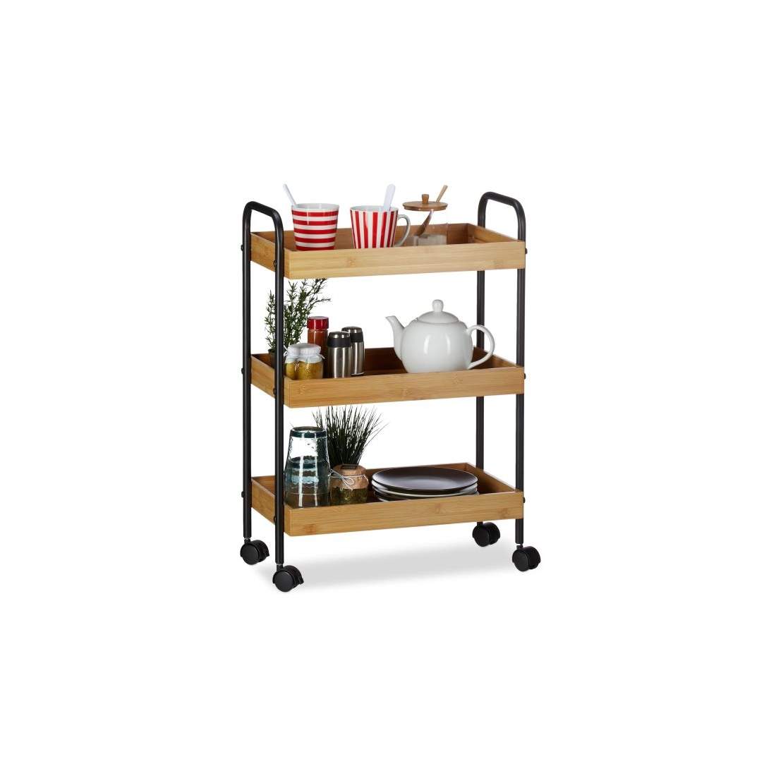 3-vånings serveringsvagn i bambu | Hem & Hobby - Hem & Hushåll - Textil - Handdukar | Pryloteket