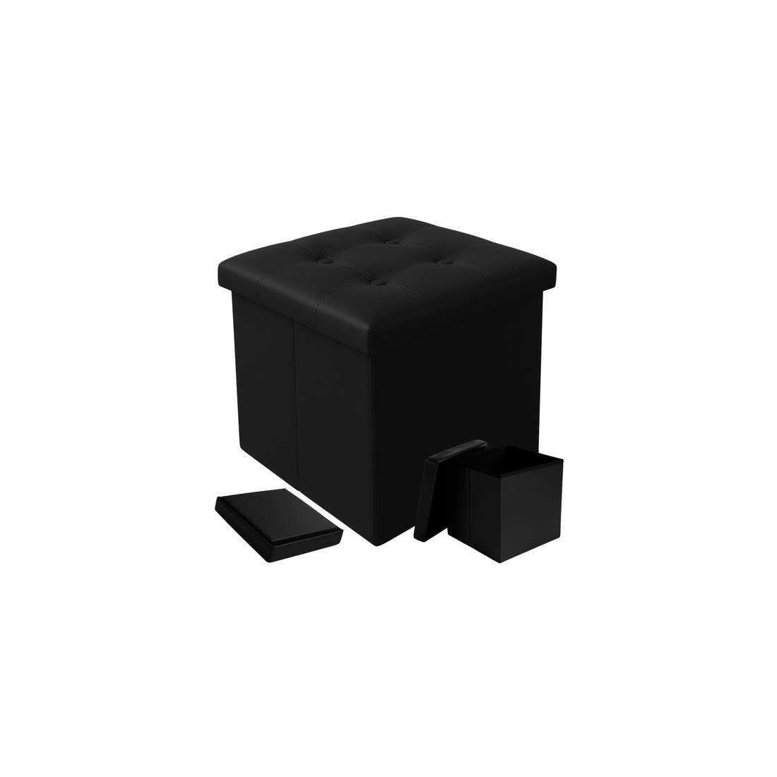 Vikbar puff svart 25779 | Leksaker & Spel - Leksaker | Pryloteket