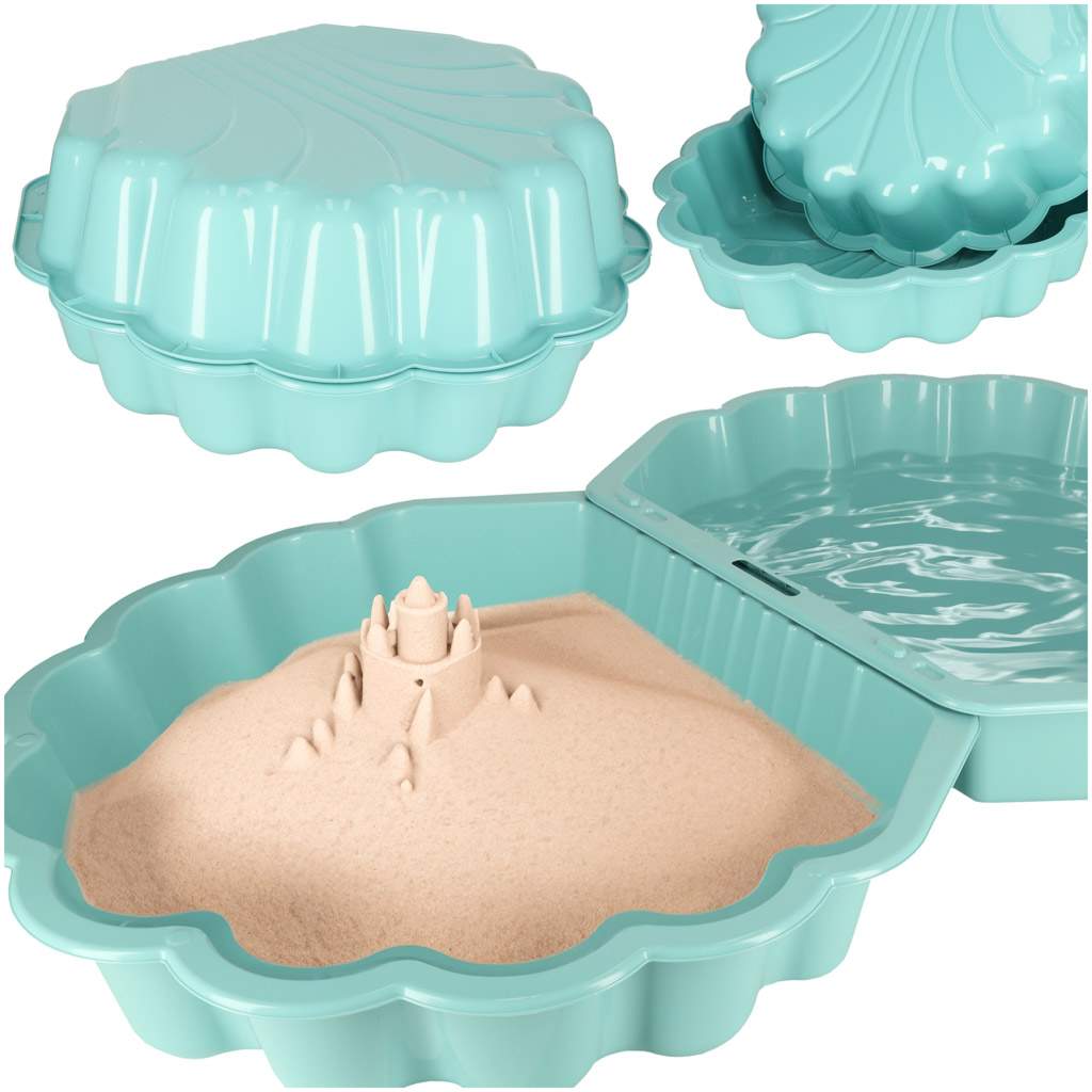 Lukbar sandkasse Shell dobbelt antip mint