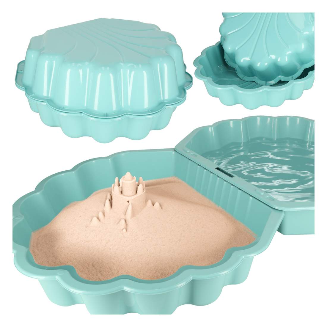 Stängbar sandlåda Shell dubbel antip mint | Hem & Hobby - Husdjur - Katt | Pryloteket