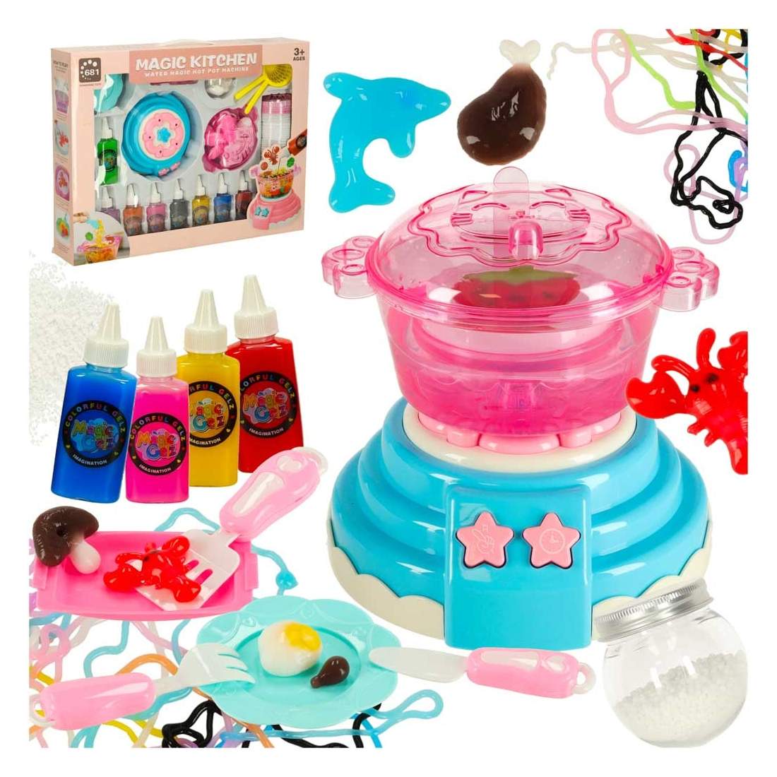 Kreativt set magisk köksgel som stelnar 3D-figurer 62 stycken blå | Hem & Hobby - Hem & Hushåll - Kök | Pryloteket