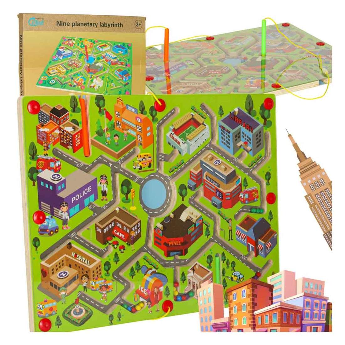 Magnetiska spel labyrint bollar stad | Leksaker & Spel - Leksaker - Övriga Leksaker - Bollar | Pryloteket