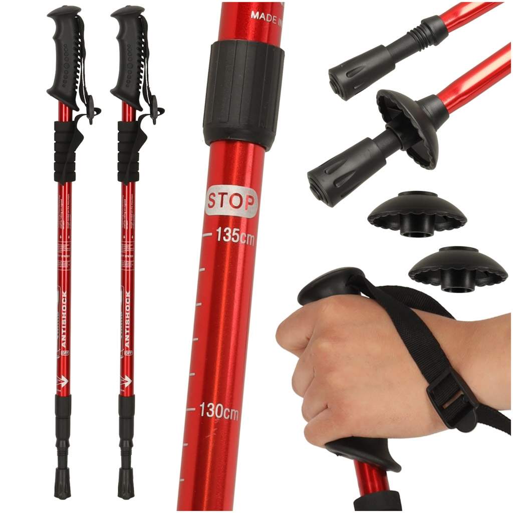 Trekkingstave Nordic Walking-stave foldbare sorte