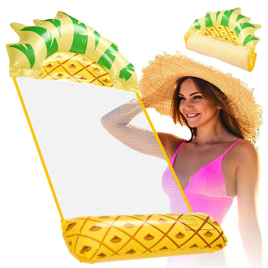 Oppustelig madras svømmestol ananas