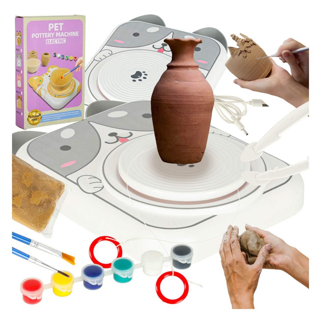 Potters wheel set creativei hundgrå | Hem & Hobby - Husdjur - Hund | Pryloteket